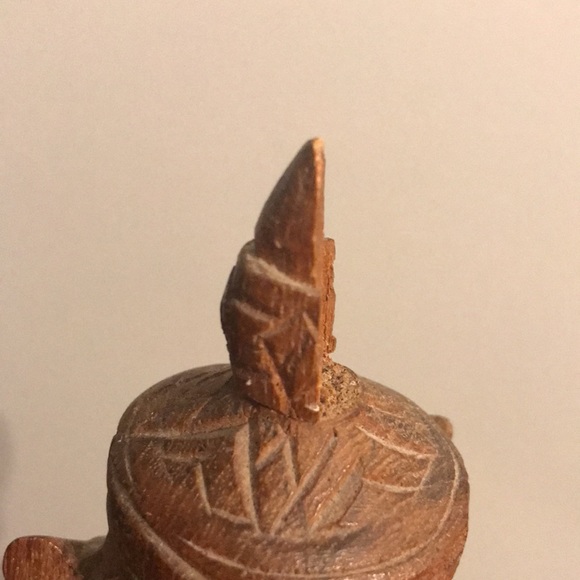 Vintage hand carved deity statue figure elf warrior foo - Picture 13 of 15